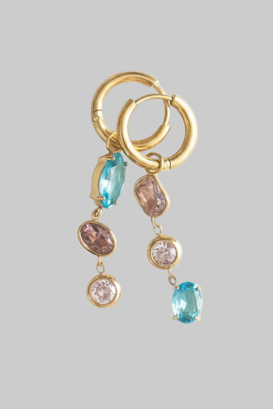 Colour-drop 3 earrings