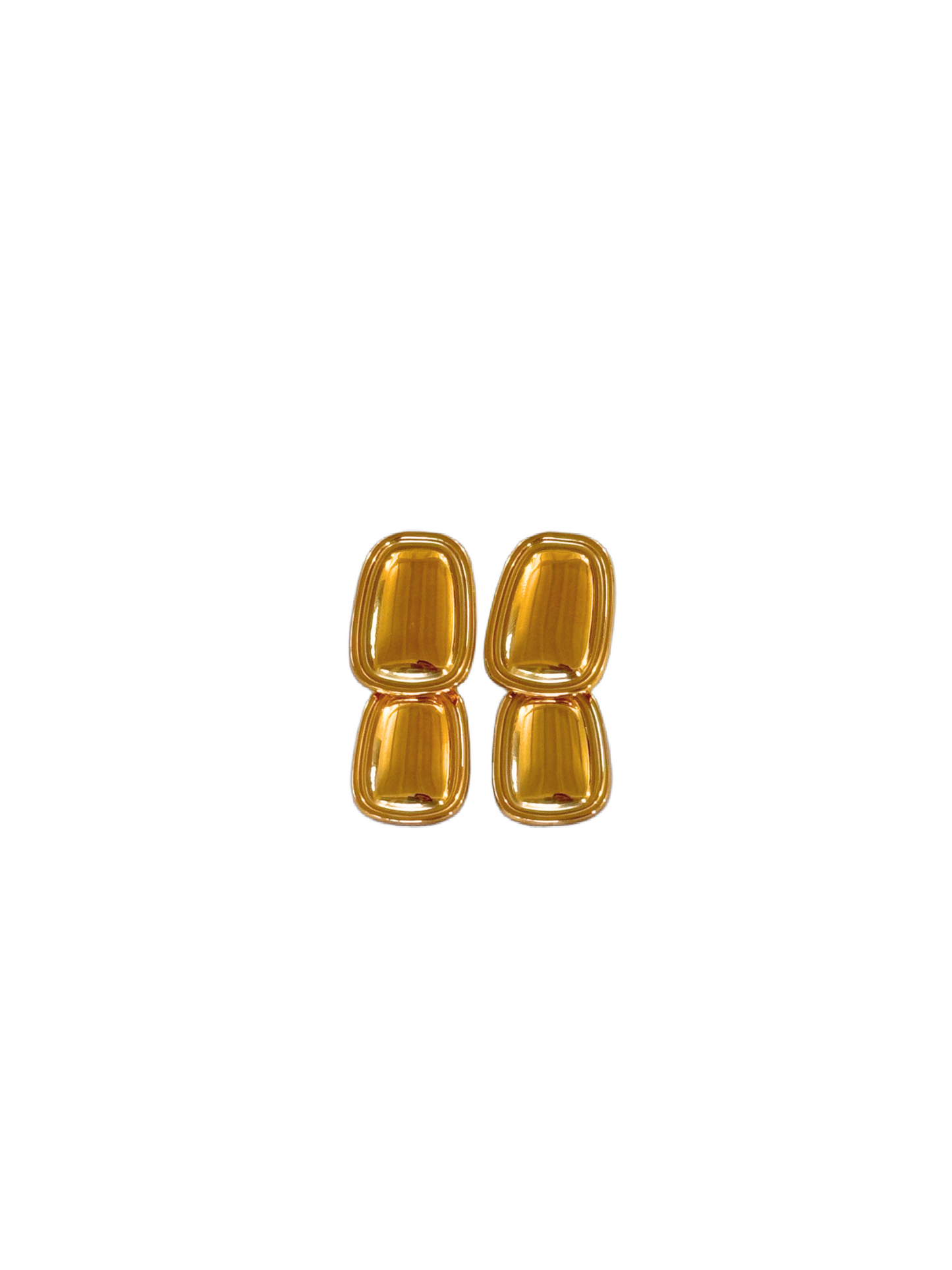 Modern gold drop earrings