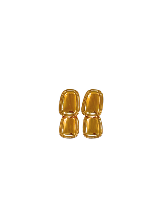 Modern gold drop earrings