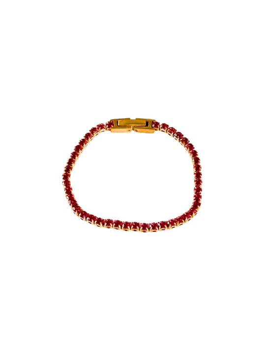 Pink and gold diamante bracelet