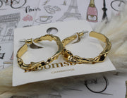 geometric gold earrings