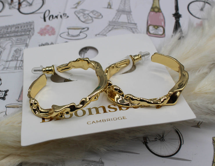 geometric gold earrings